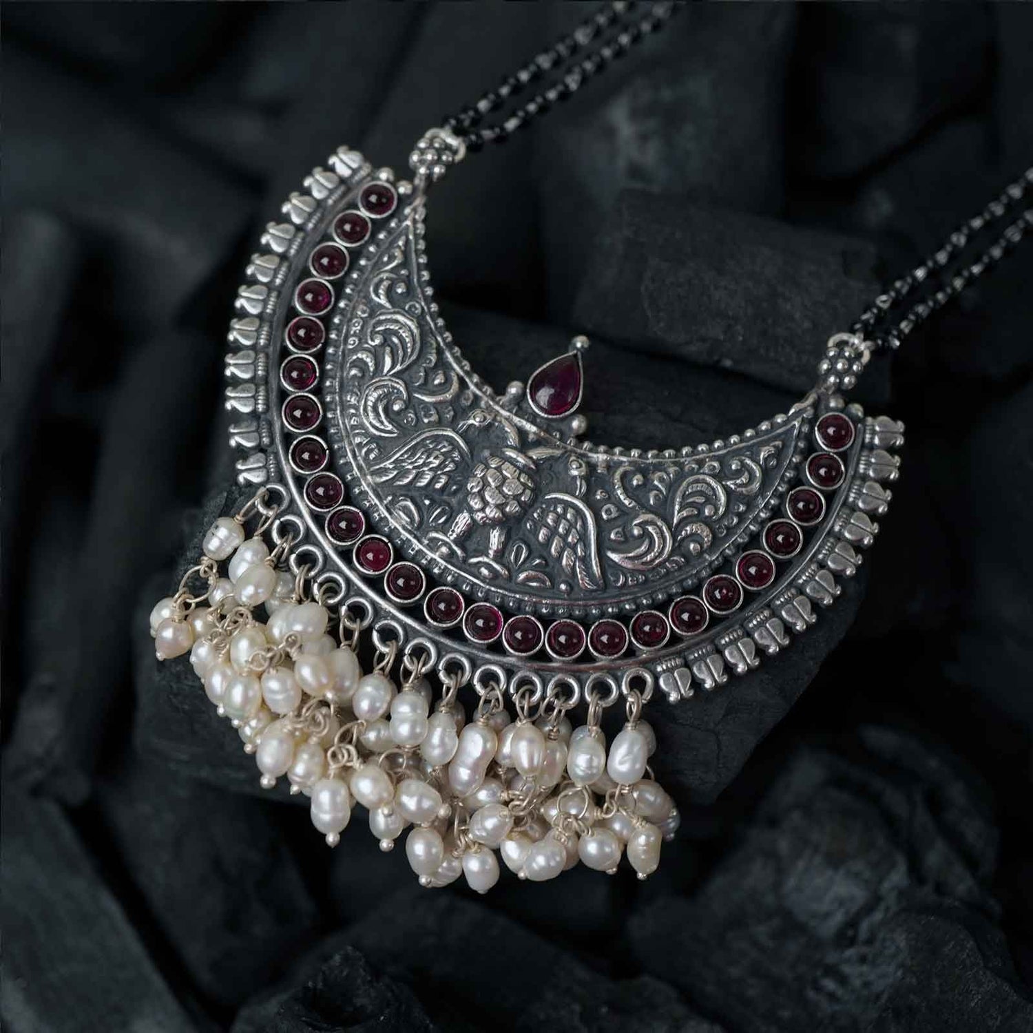 28" Chain mangalsutra chand-peacock pendal