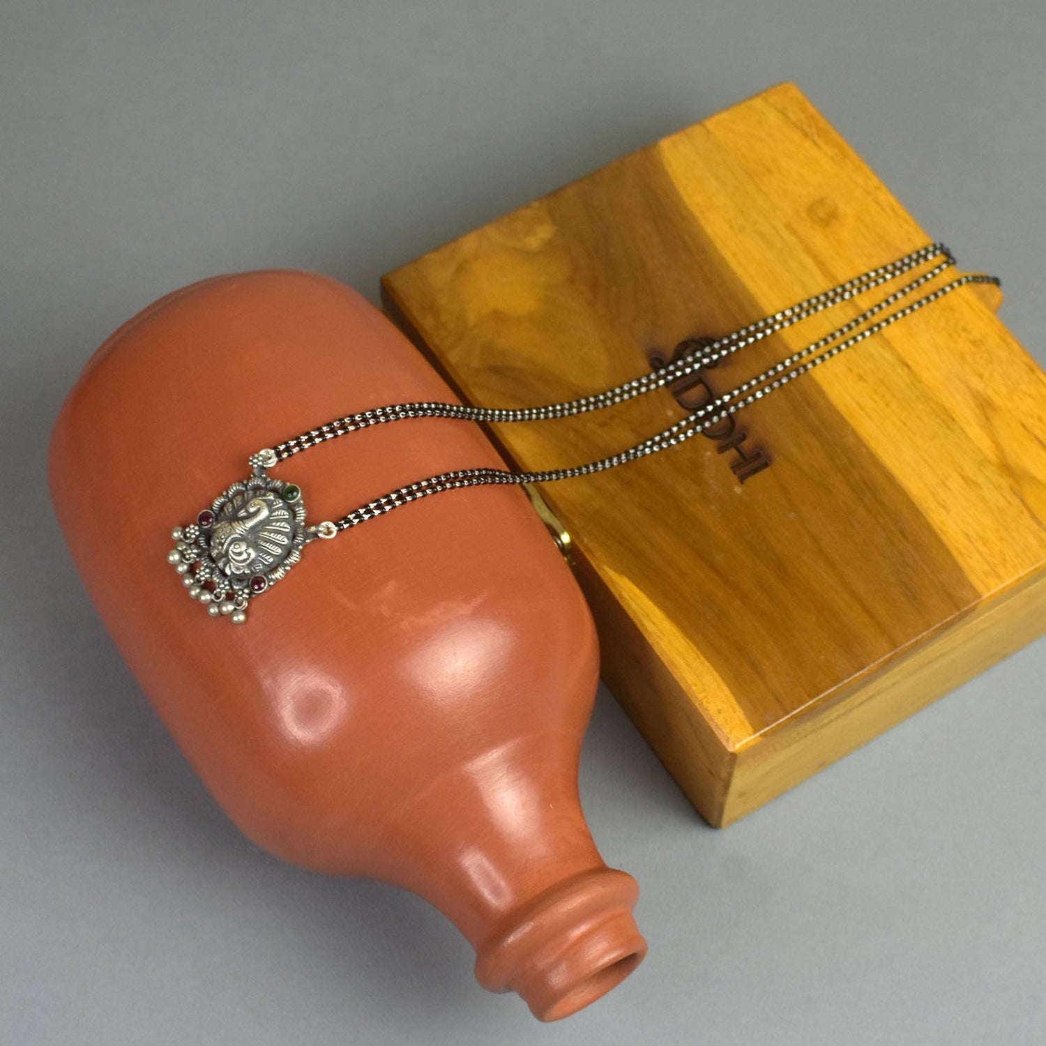 28" chain mangalsutra peacock pendant