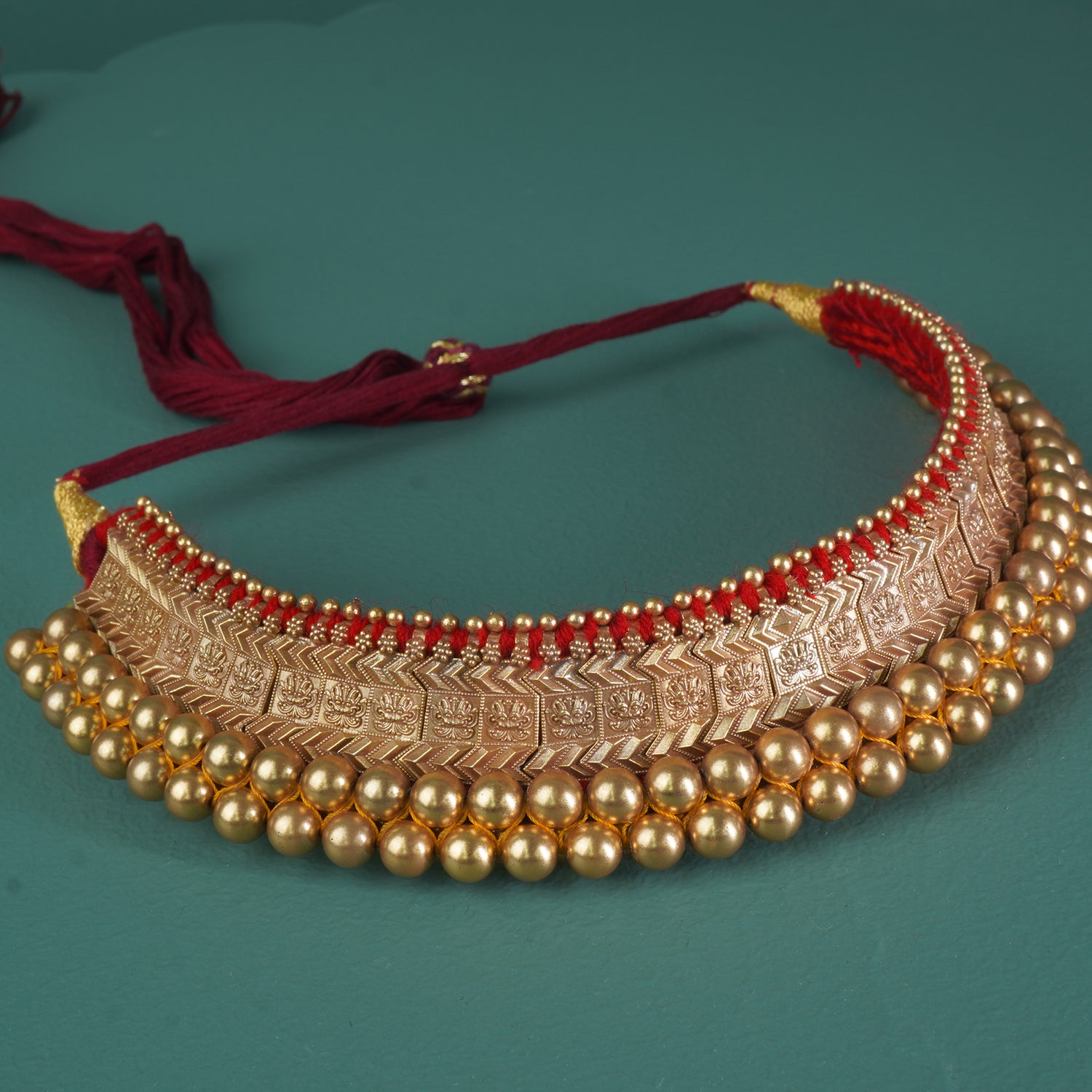 handmade silver vajratik necklace desing in 92.5 silver