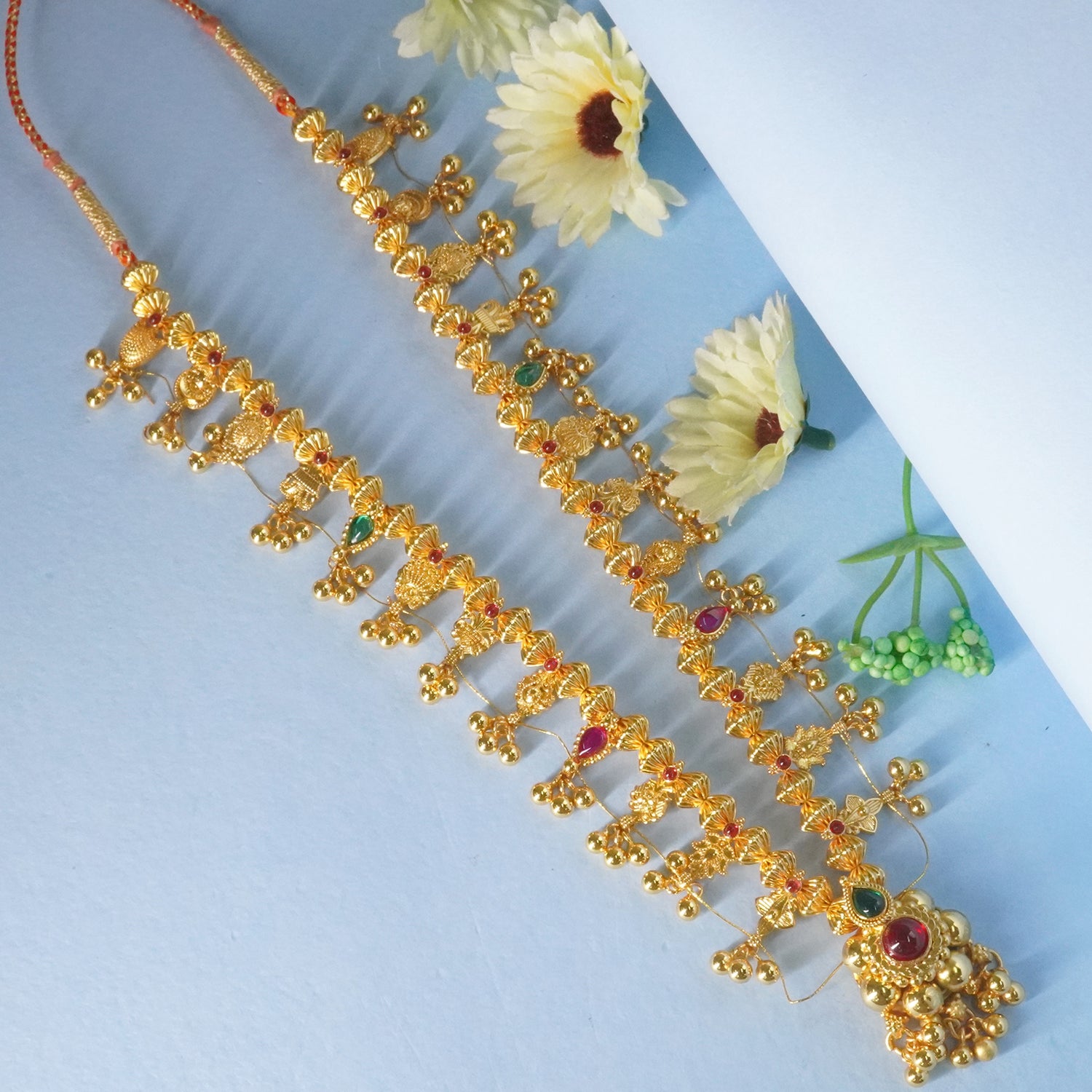 Silver Gold Plated Javmani Kolhapuri Saaj