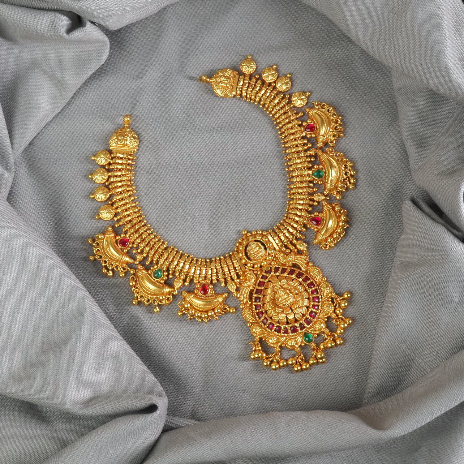 Pure Silver Gold Plated Gheru Finish Nagas Laxmi Chand Design