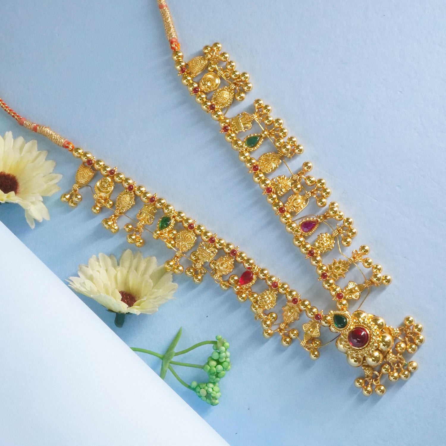Silver Gold Plated Plain Kolhapuri Saaj