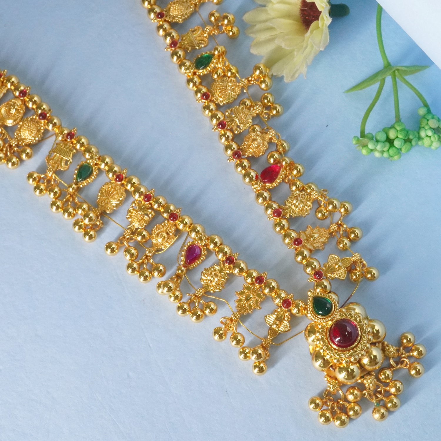 Silver Gold Plated Plain Kolhapuri Saaj