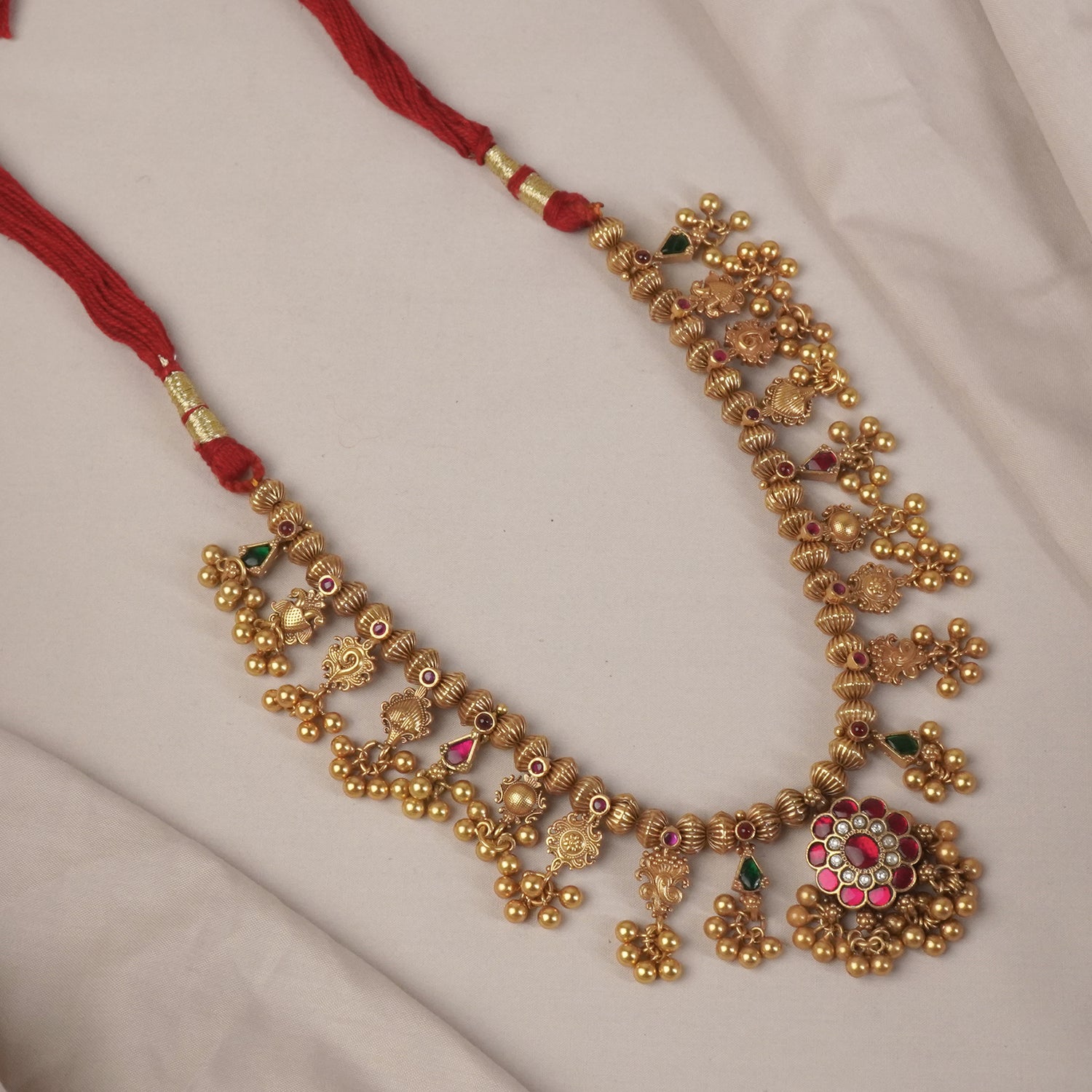 Handmade Gold Plated Silver Kolhapuri Saaj