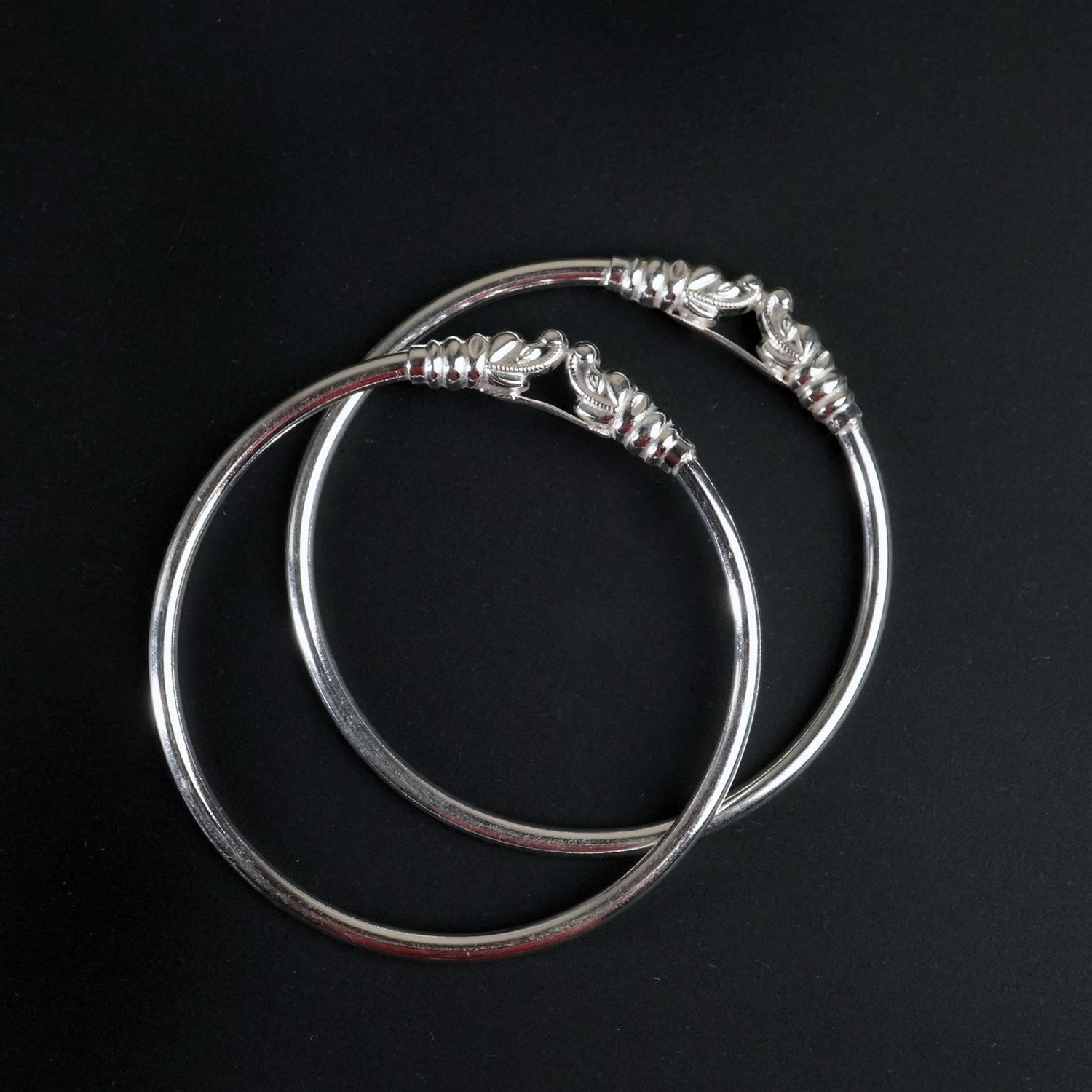 handmade silver got bangles