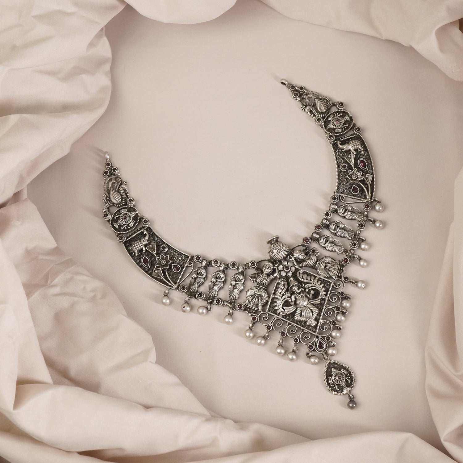 3D Nakashi Silver Necklace