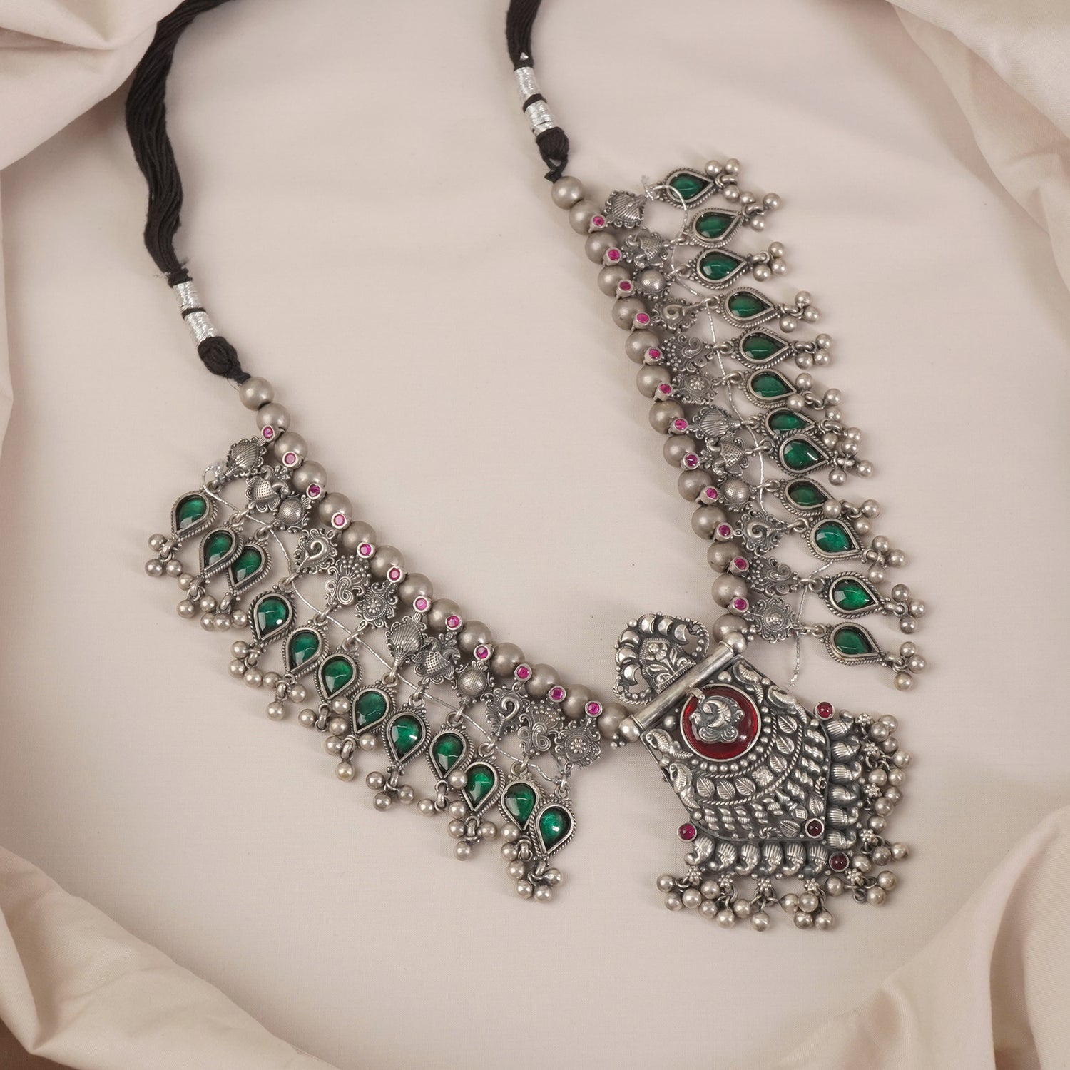 silver Maharashtrian necklace