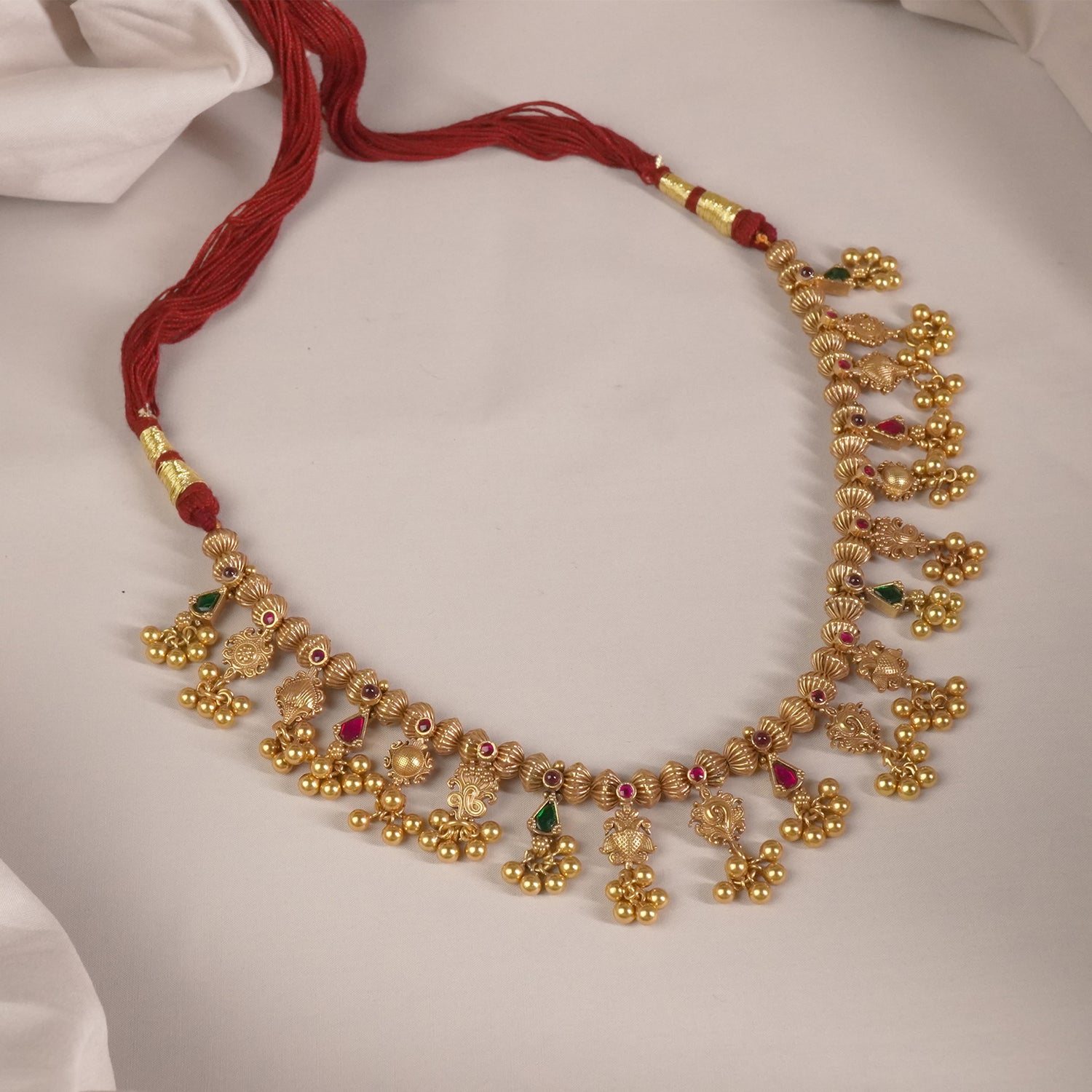 silver saaj in gold plating