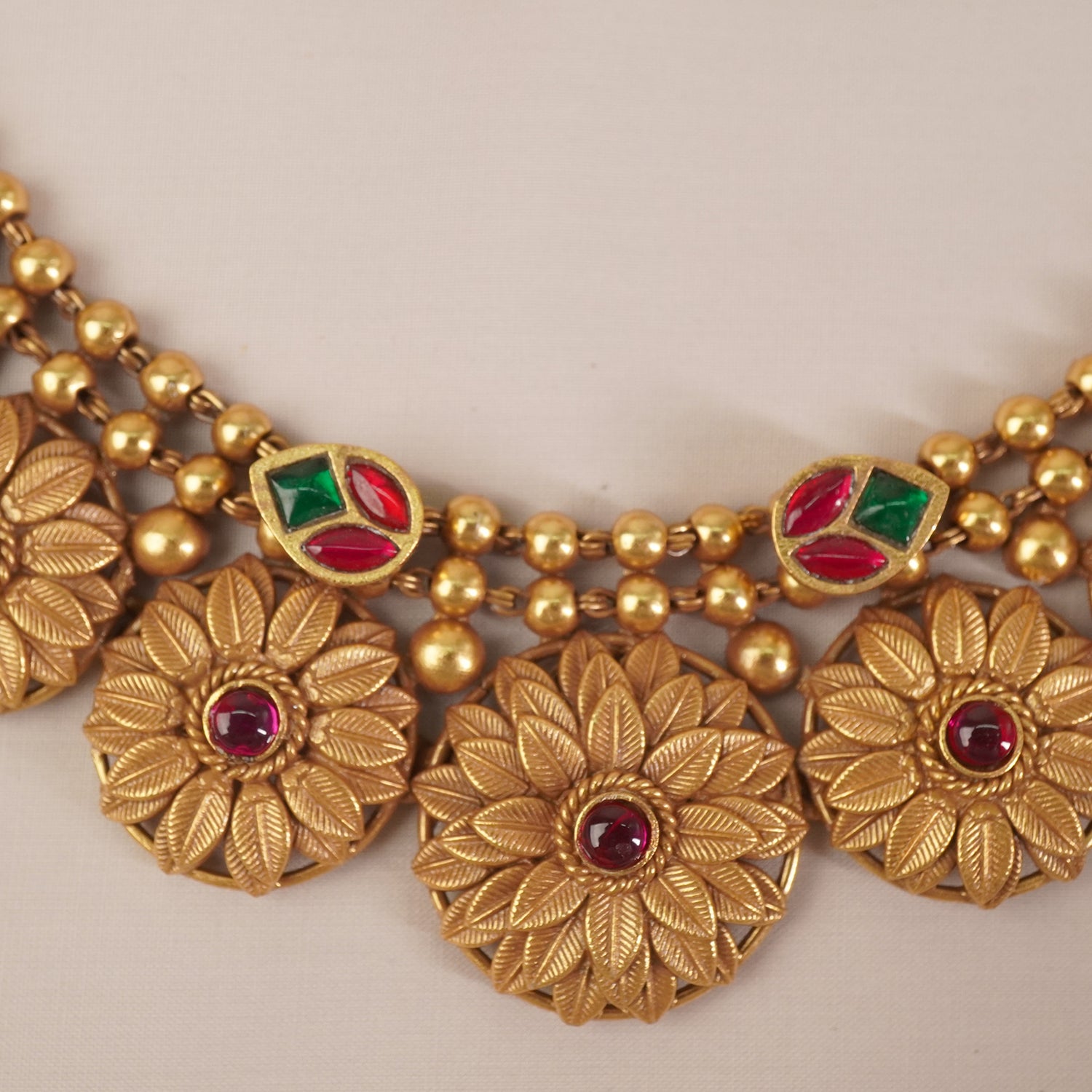 Gold Plated Silver Flower Necklace