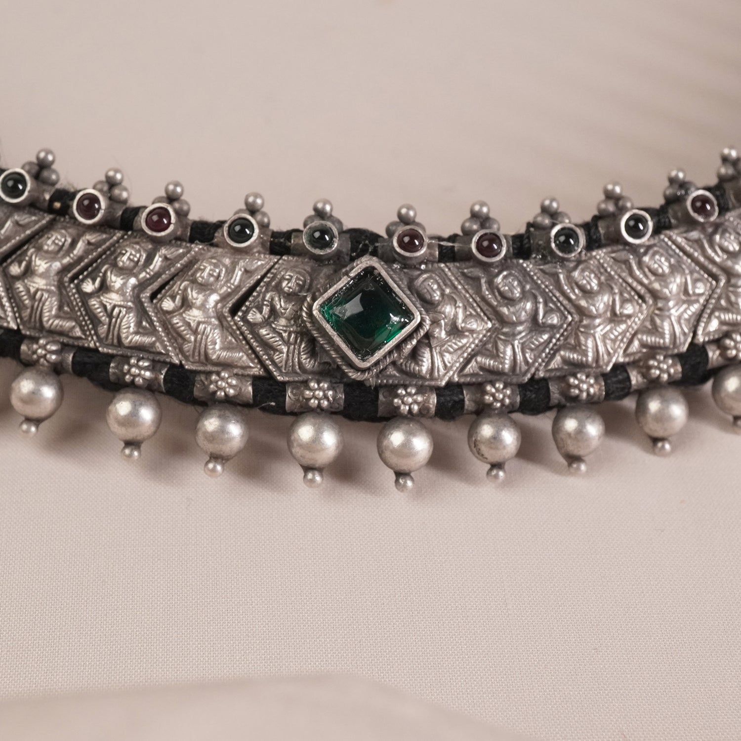 Sterling Silver Kolhapuri Dancing Murti Thushi Design