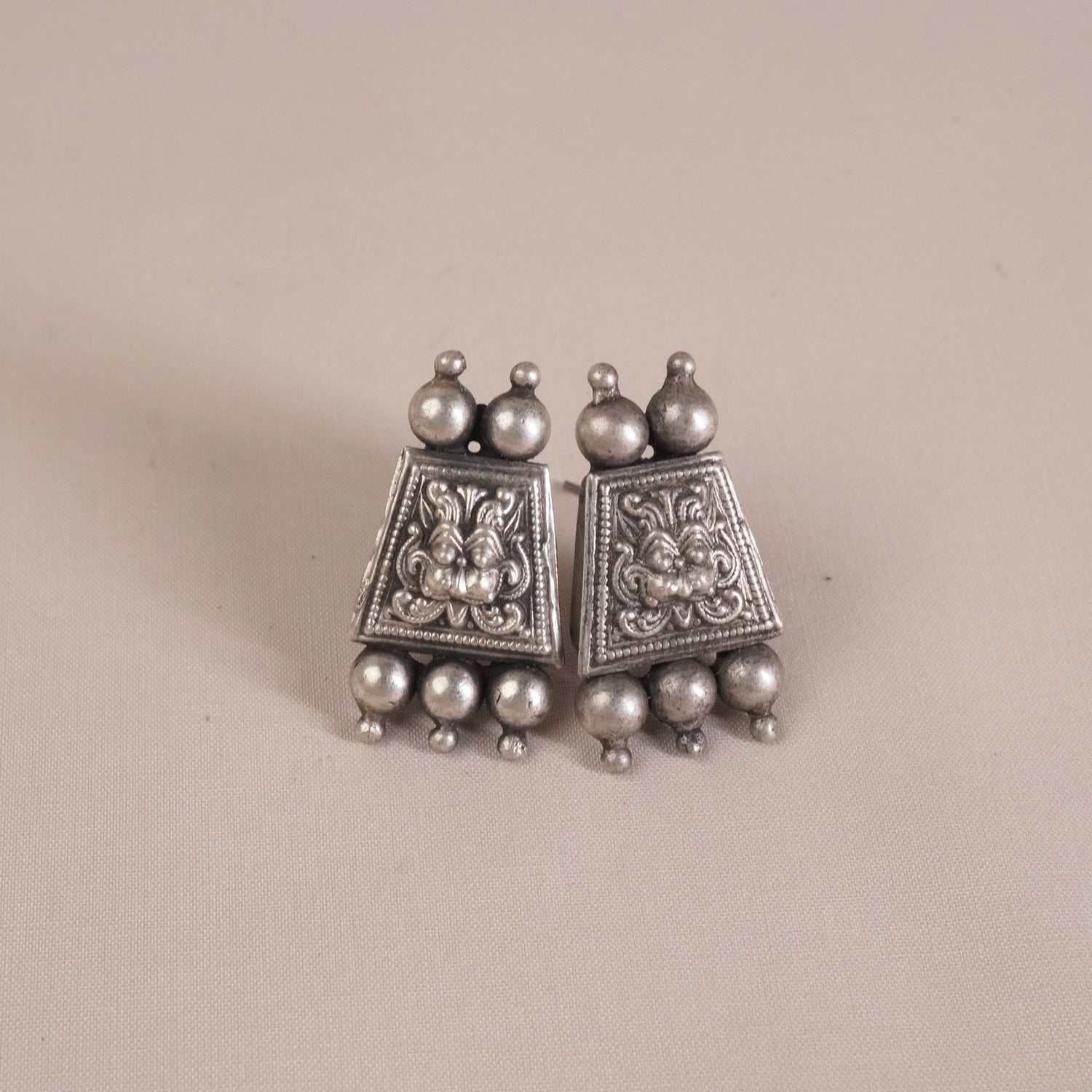 Silver KirthiMukh Earrings