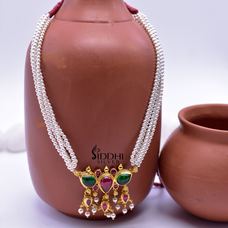 Gold plated silver tanmani