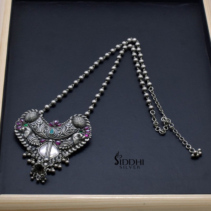 silver long ball chain necklace with free shipping