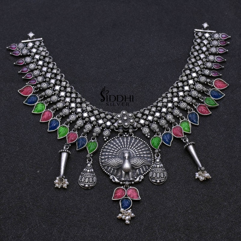 Buy Silver Fusion Necklace Online In India