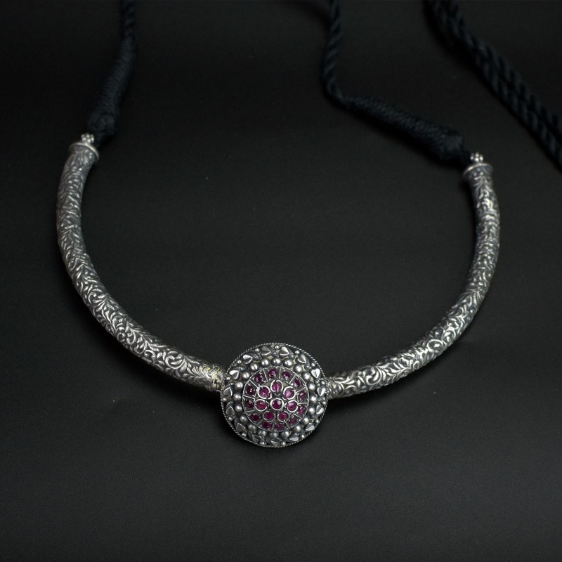 pure silver hasli necklace online