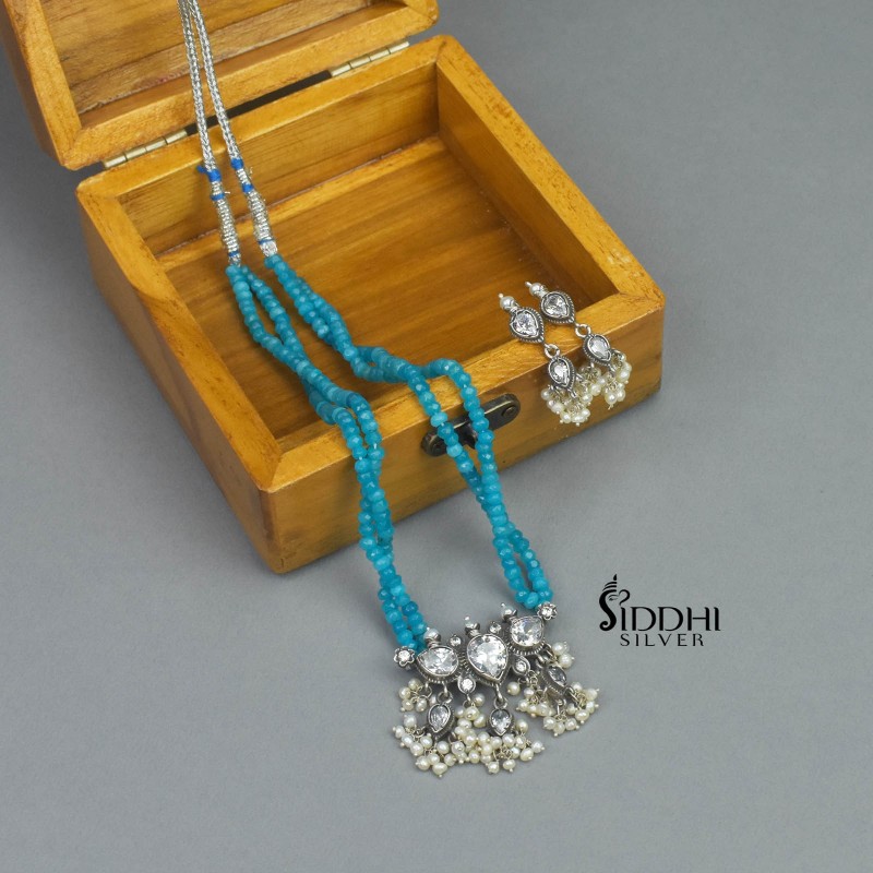 Buy minimal silver tanmani design with silver tanmani pendant and ...