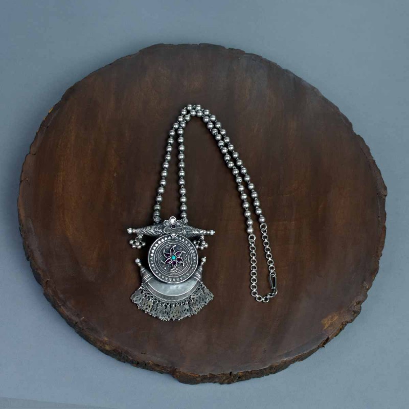 silver ball chain necklace