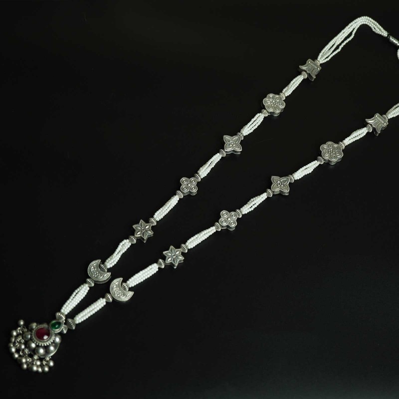 Silver Maharashtrian Galsari Necklace