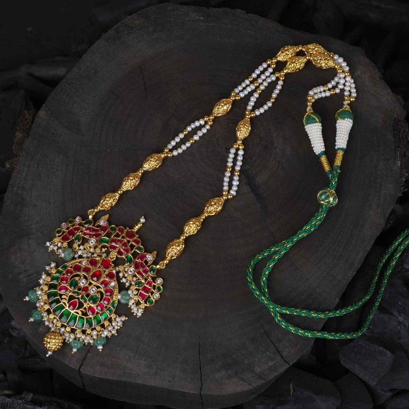 long gold plated necklace designs