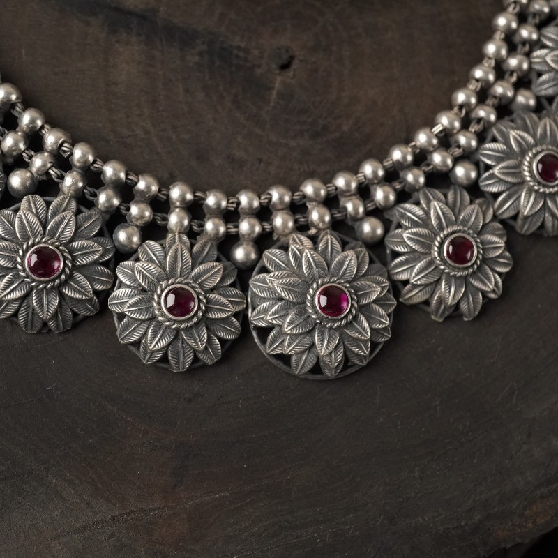 hand made silver flower pieces