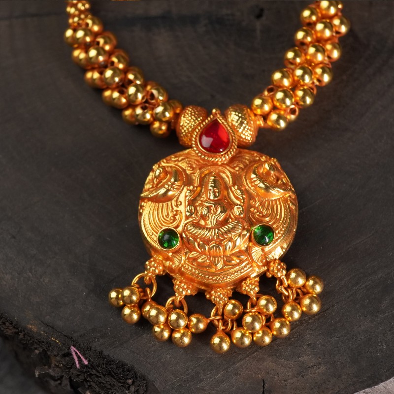 gold plated nakash laxmi pendant