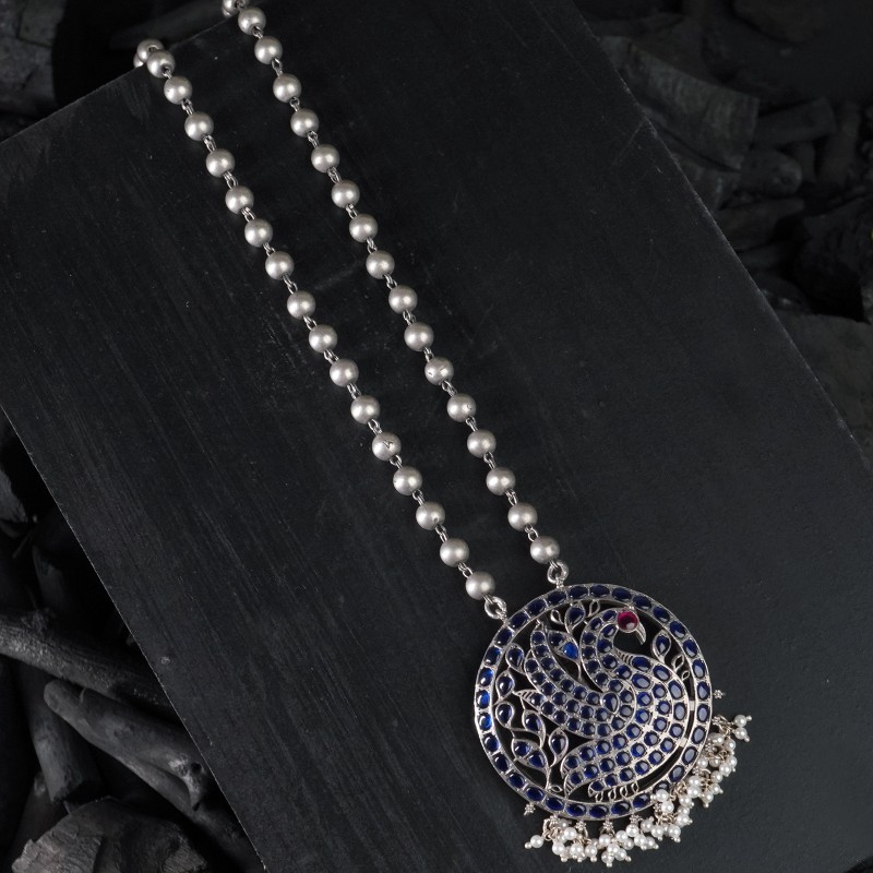 ethnic Indian silver necklace