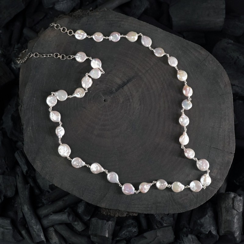 silver pearl necklace