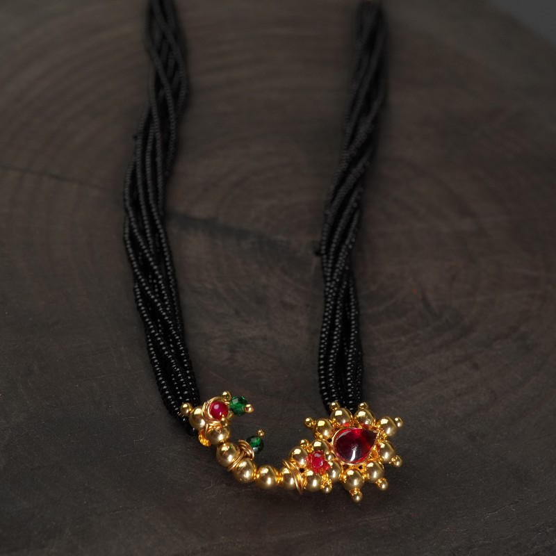 gold plated nath mangalsutra