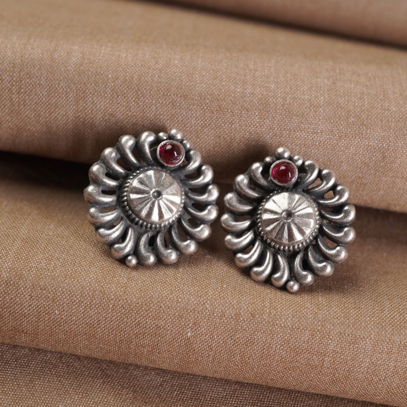 silver earrings for kurta