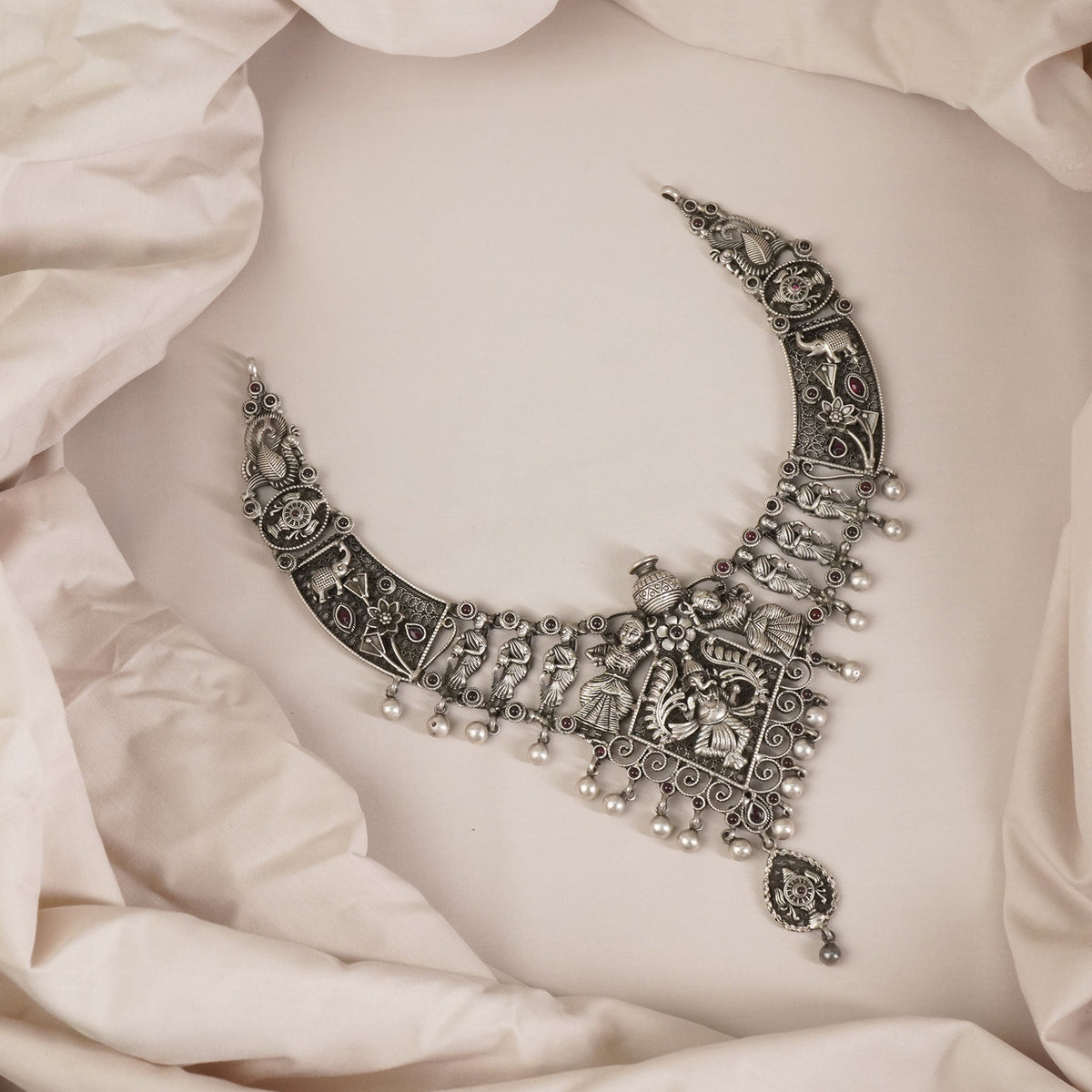 3D nakashi silver necklace