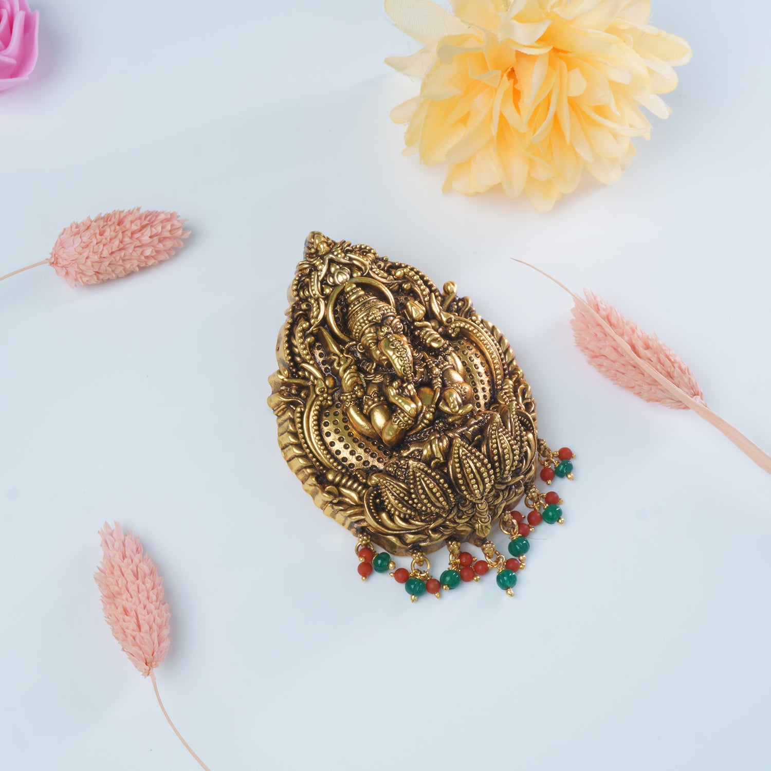 Ultra Light Weight Silver Ganesha Pendant