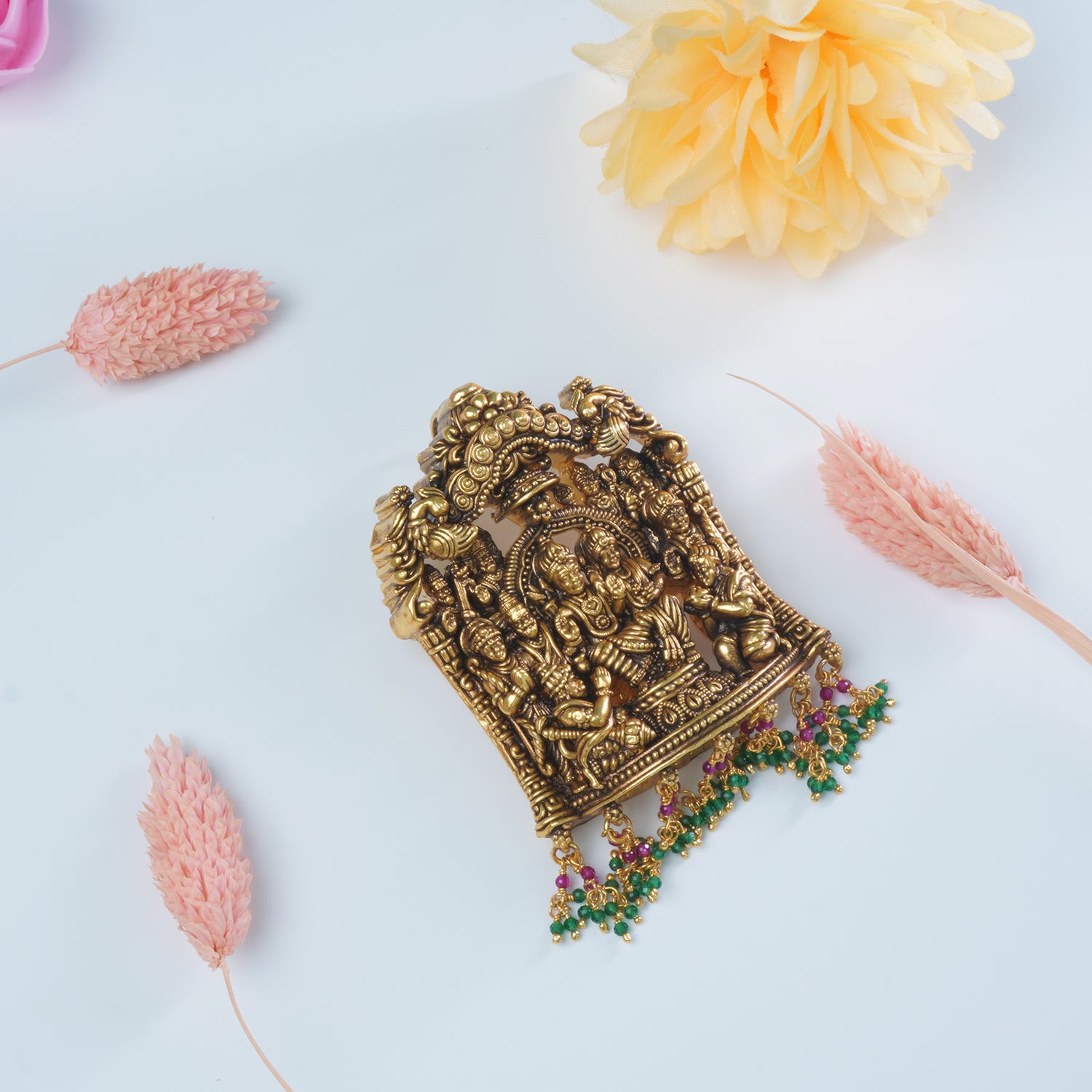 Ultra Light Weight Silver Ram Darbar Pendant