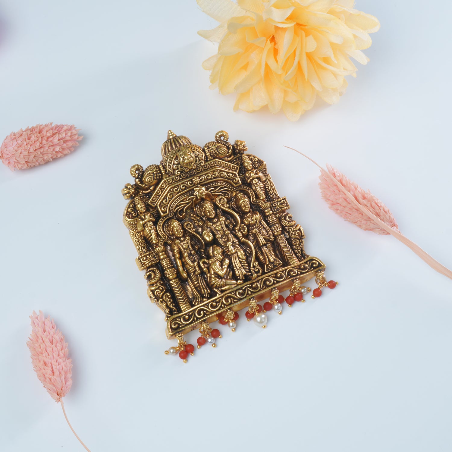 Ultra Light Weight Silver Ram Darbar Pendant