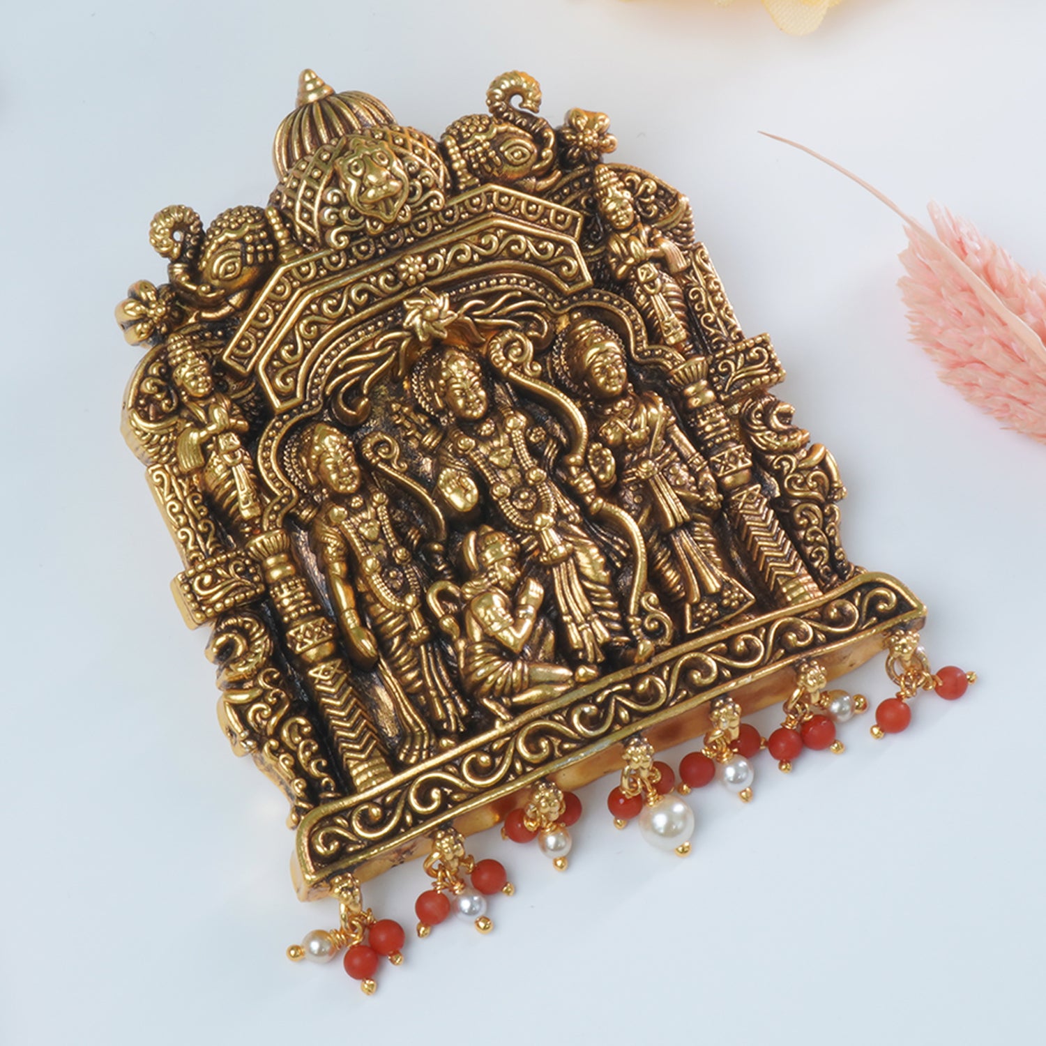 Ultra Light Weight Silver Ram Darbar Pendant