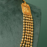 5 layer silver necklace gold plated traditional design