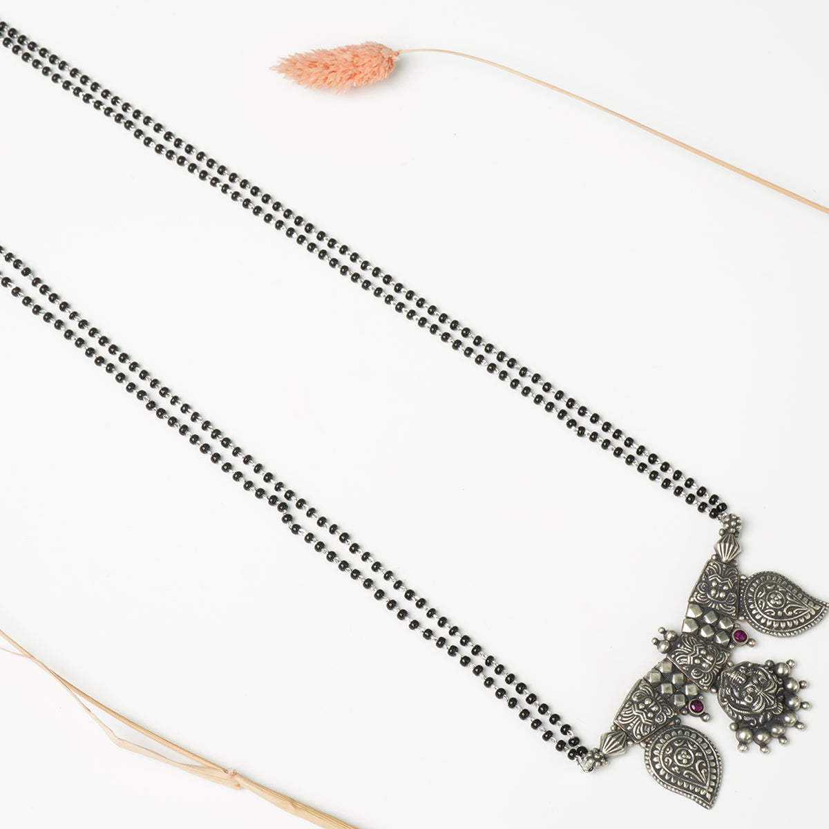 925 silver mango koyri mangalsutra pendant