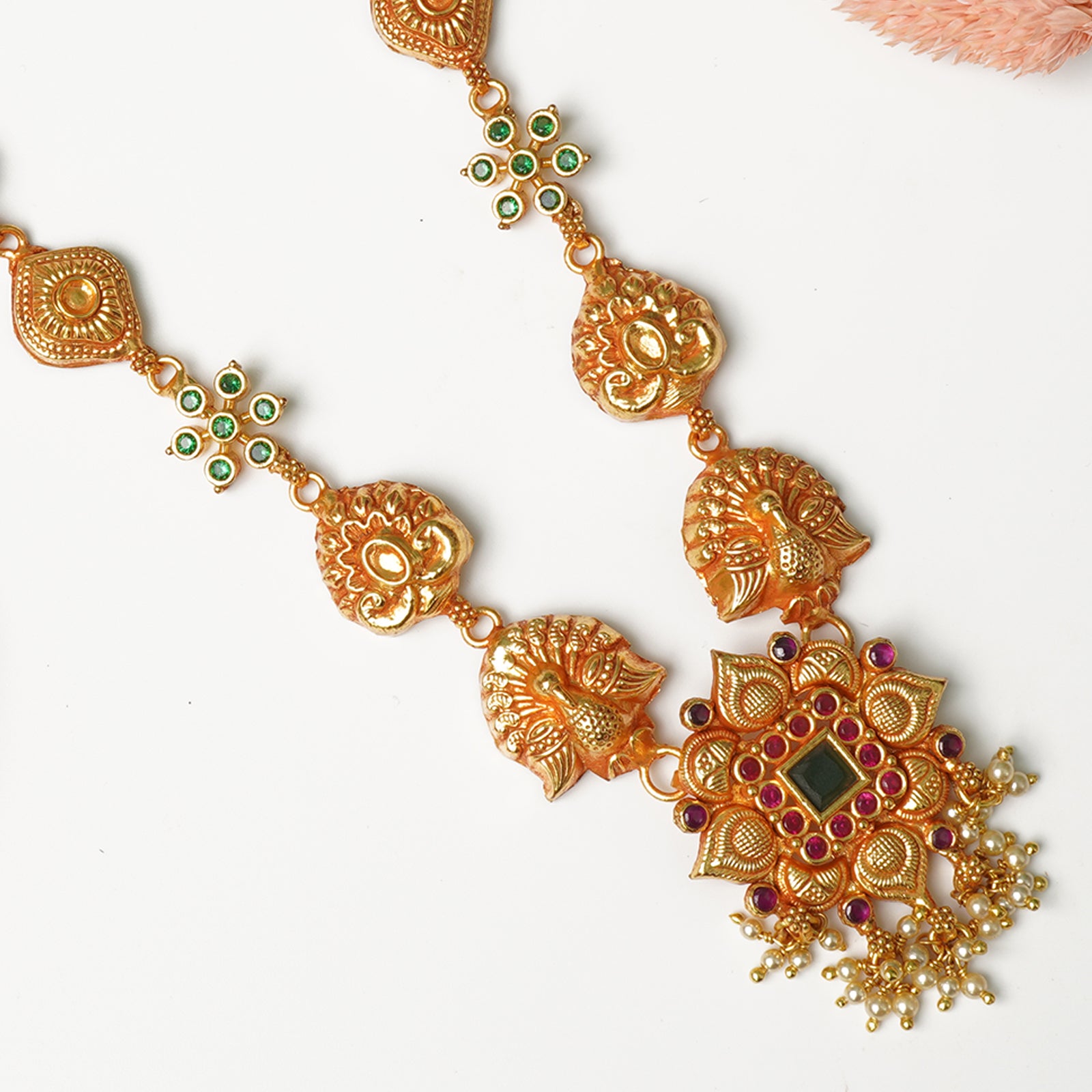 Affordable gold plated silver necklace design