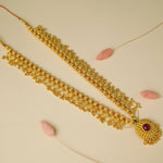 Gold plated Kolhapuri saaj in pure 925 silver