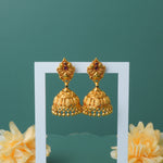 Gold plated silver jhumka gheru finish