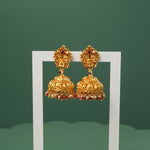 Gold plated silver jhumka gheru finish