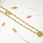 Gold plated silver laxmi haar with pendant