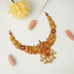 Gold plated silver temple necklace