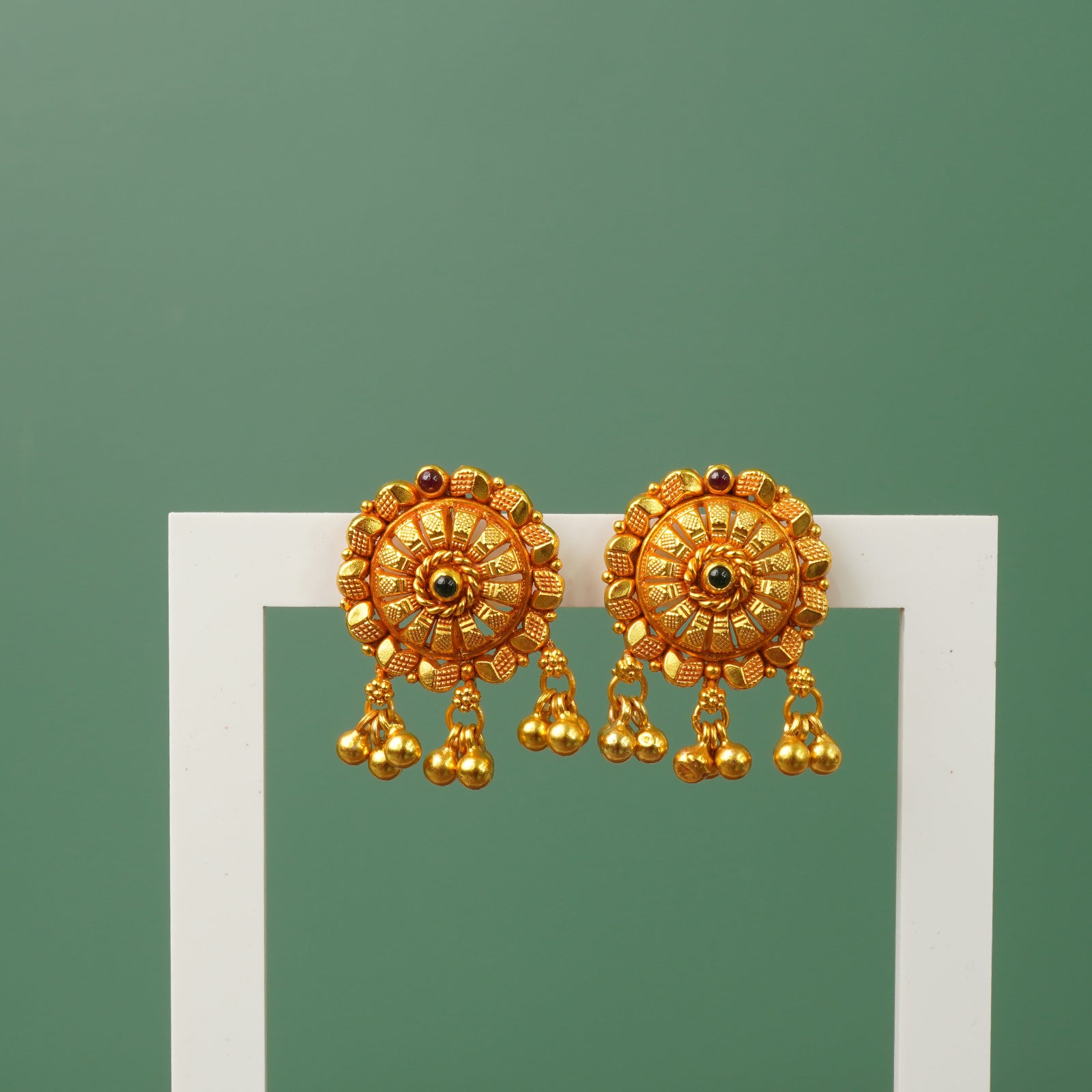Gold replica silver earrings design