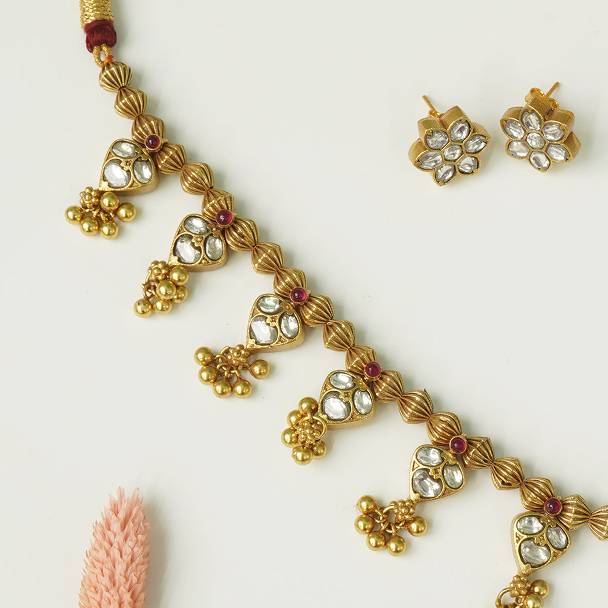 Handmade gold plated fusion Kolhapuri Saaj design