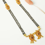 Handmade gold plated short silver Mangalsutra