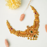 Handmade gold plated silver temple necklace