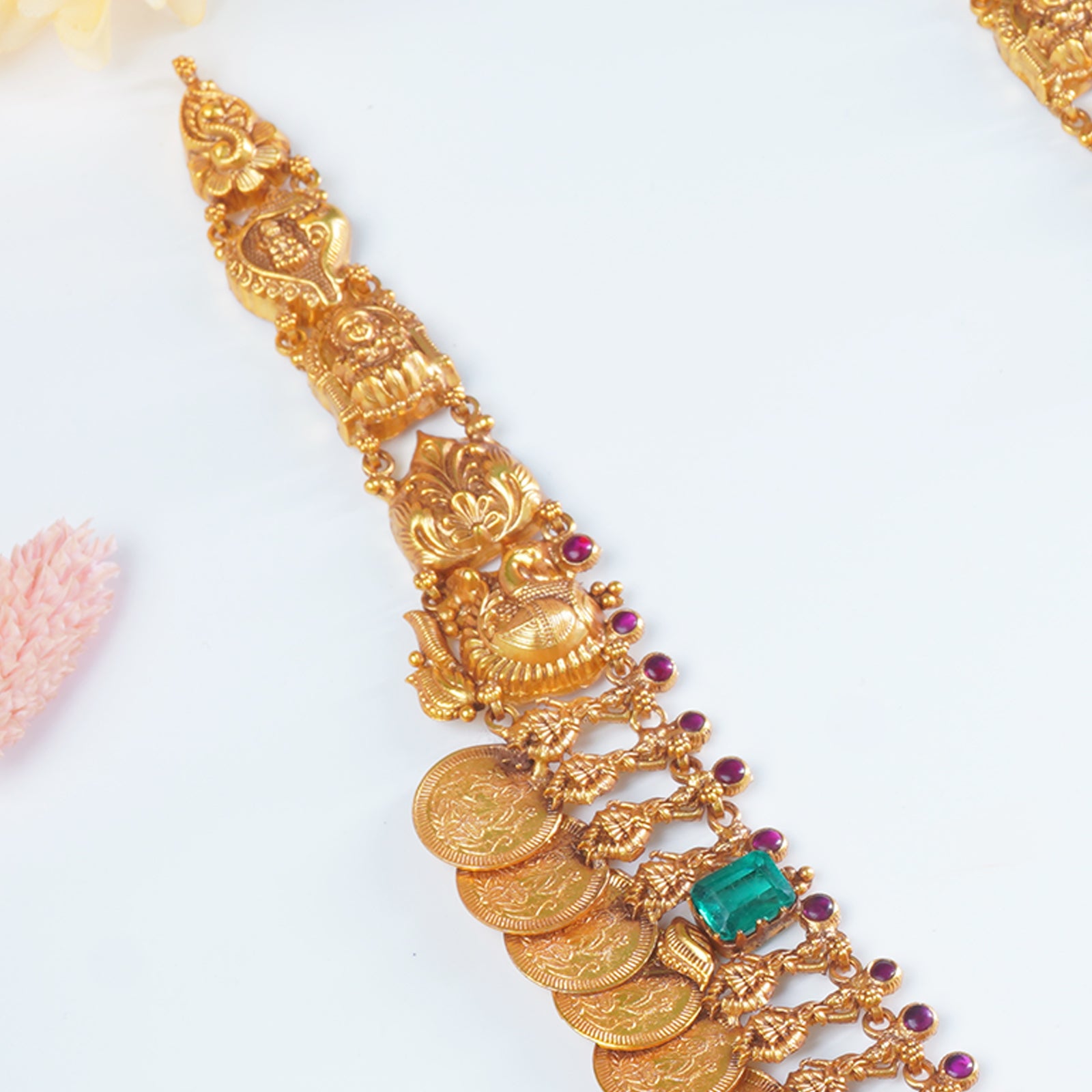 Lakshmi kasu haar silver craftsmanship
