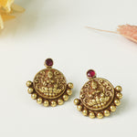 Laxmi studs in antique gold plating