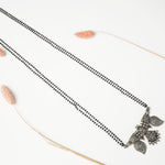 Long silver mangalsutra 28 inch koyri pendant