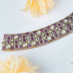 Premium moissanite silver work with red kemp accents